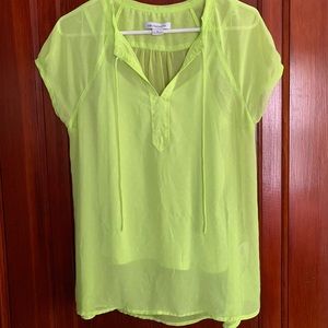 Liz Claiborne Blouse Lime Green with cami